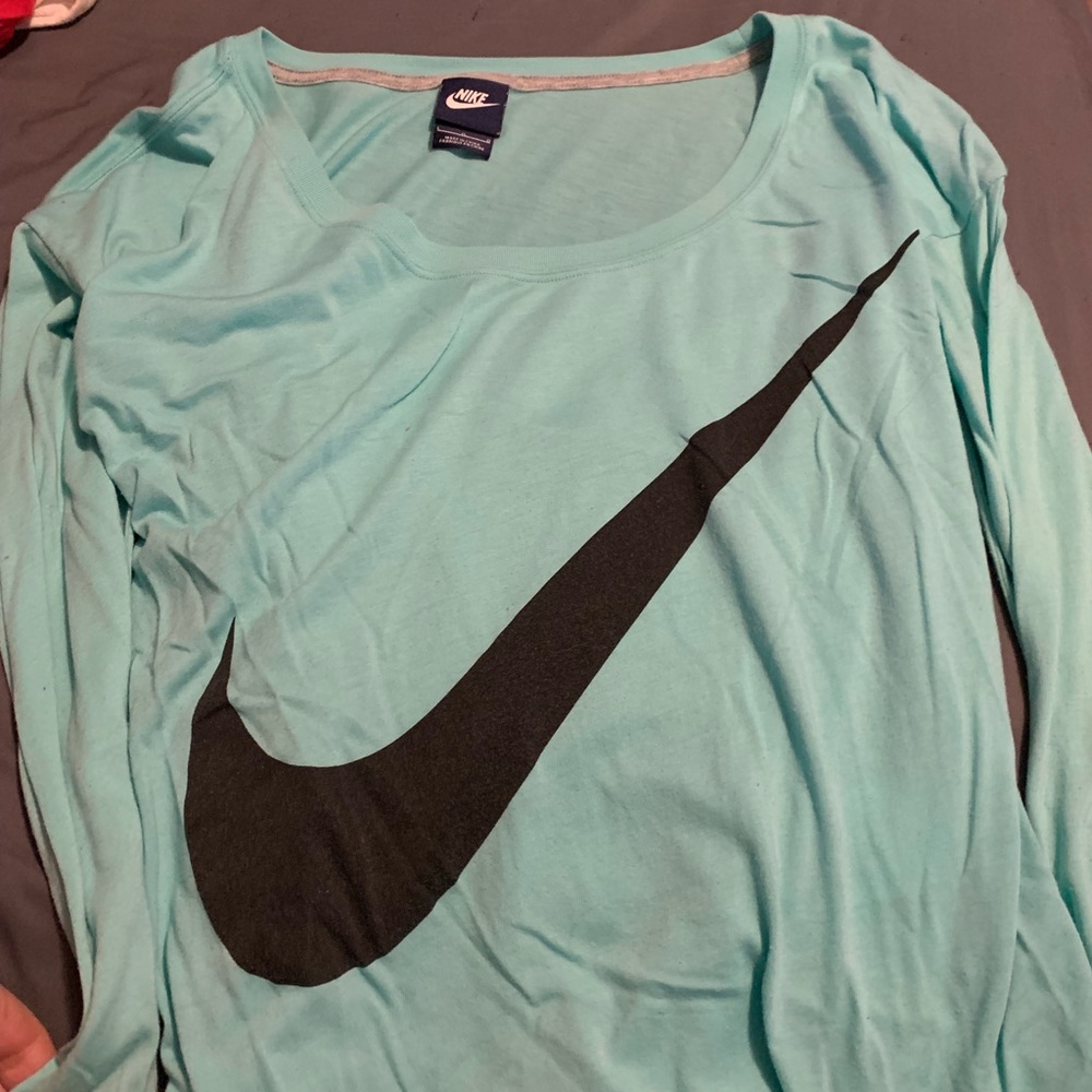 Aqua Nike long sleeve shirt